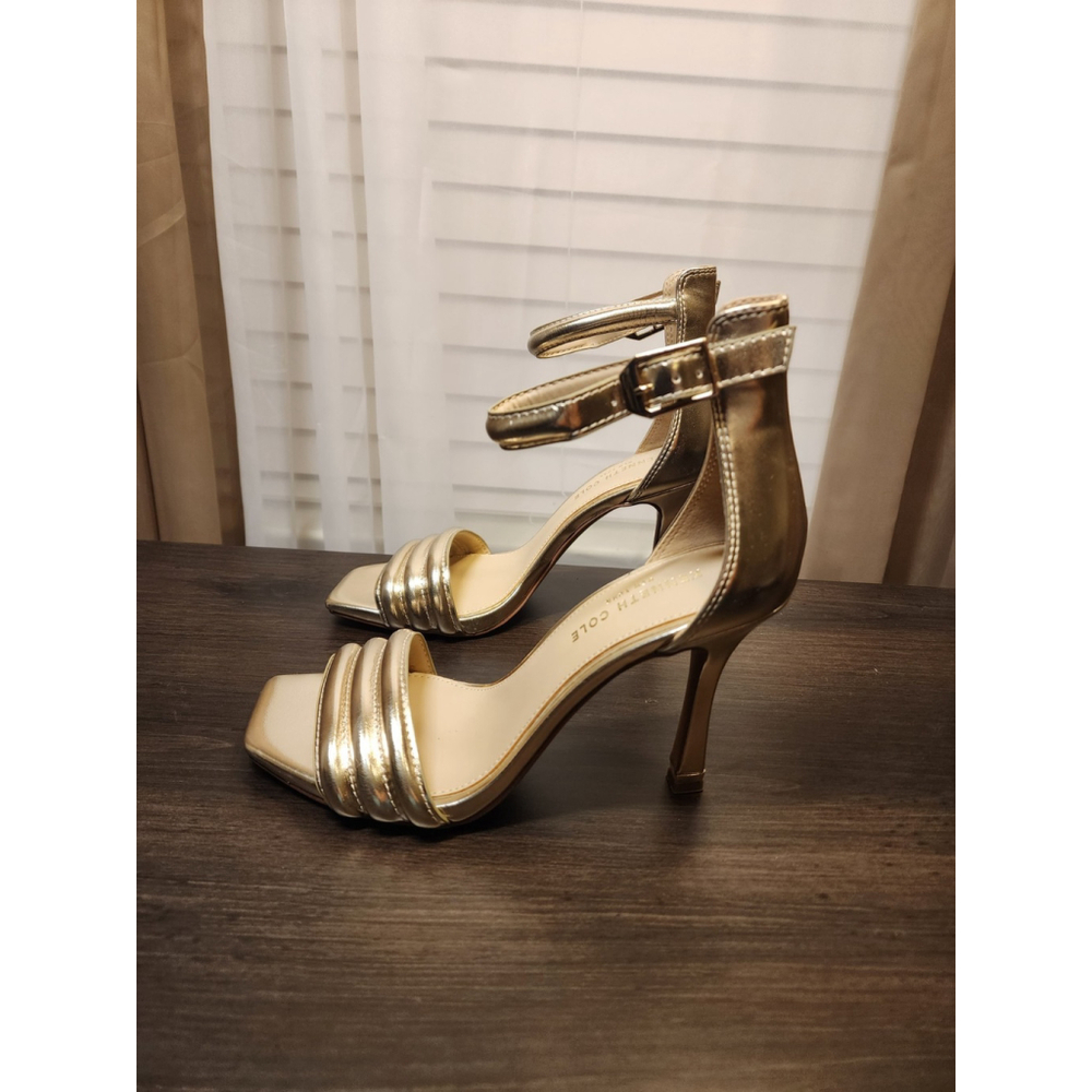 Kenneth Cole Women's Hart Sandals Pumps Stiletto Dress Sandals 7 M Light Gold - Picture 7 of 14